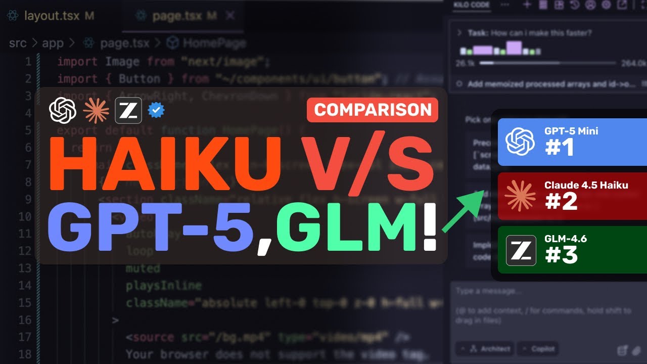 4.5 Haiku V/S GPT-5 Mini и GLM-4.6: какая МАЛЕНЬКАЯ И ДЕШЕВАЯ МОДЕЛЬ КОДИРОВАНИЯ ЛУЧШАЯ?