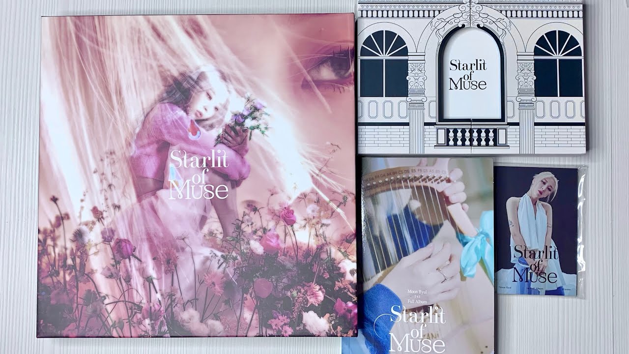 Распаковка альбома Moon Byul / Unboxing album Moon Byul Starlit of Muse (All ver. + Bizent pob)