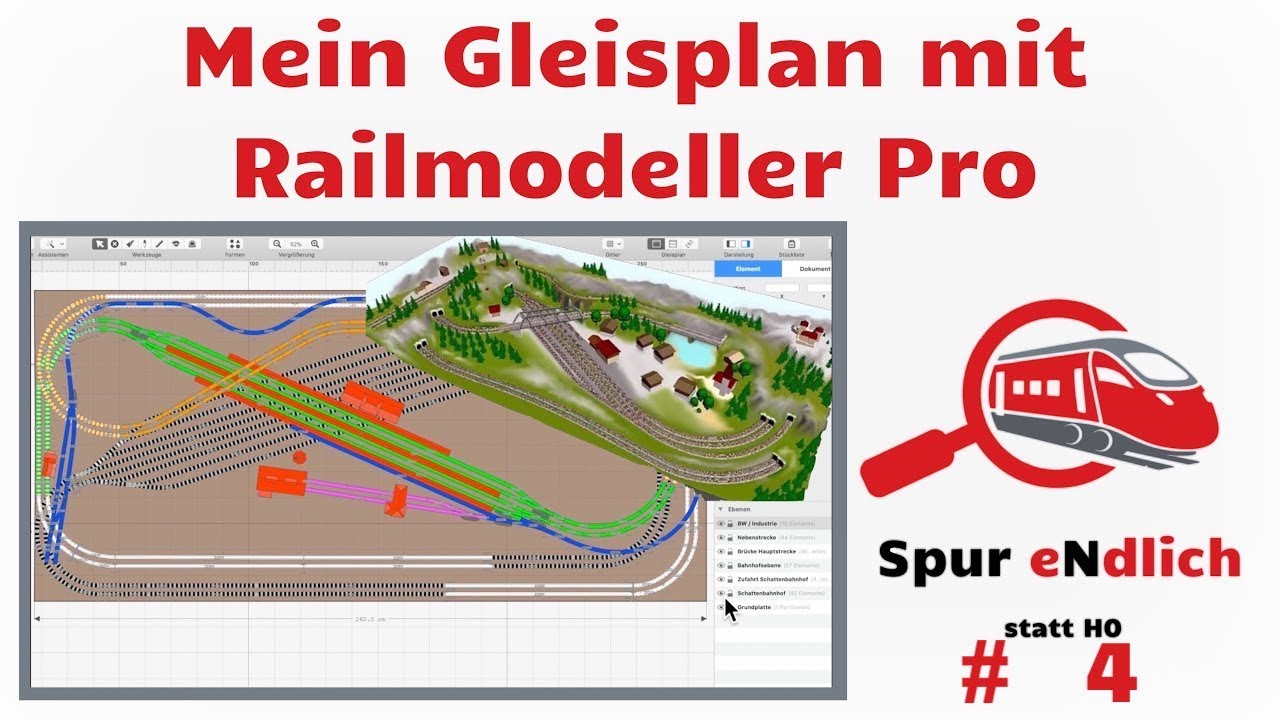 4. Spur eNdlich: Mein Gleisplan, Software Railmodeller Pro & Kleinst-Kontroll-Anlage