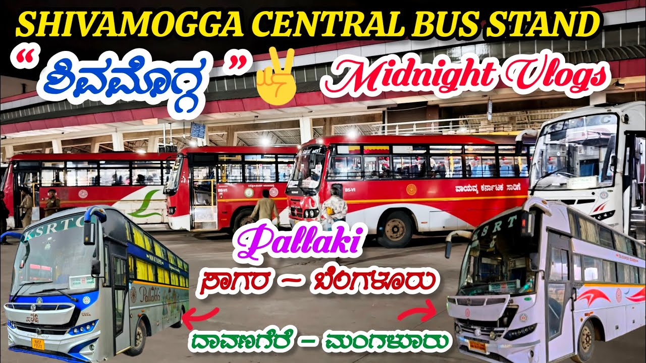 Midnight Vlog in Shivamogga Central Bus Stand 🔥 ಶಿವಮೊಗ್ಗ ಬಸ್ ನಿಲ್ದಾಣ #bus #smartcity #shivamogga
