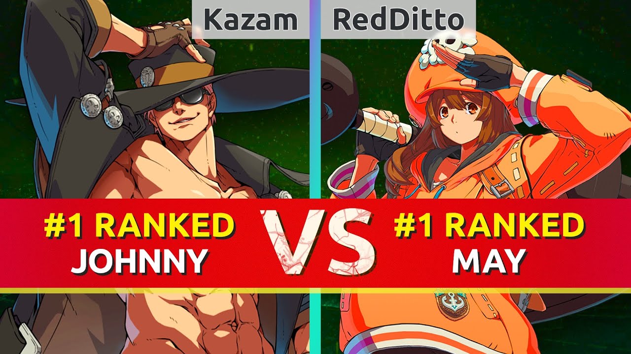 GGST ▰ Kazam (#1 Ranked Johnny) vs RedDitto (#1 Ranked May). High Level Gameplay