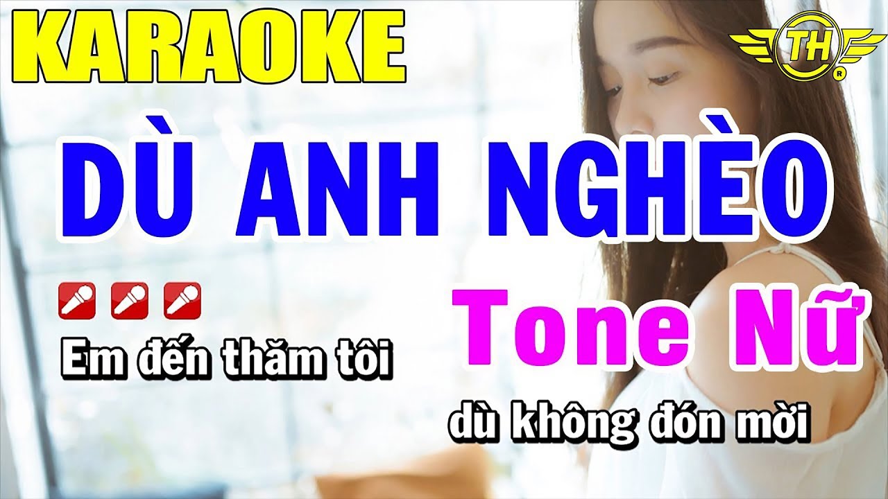 Karaoke D&ugrave; Anh Ngh&egrave;o Tone Nữ Nhạc Sống | Trọng Hiếu