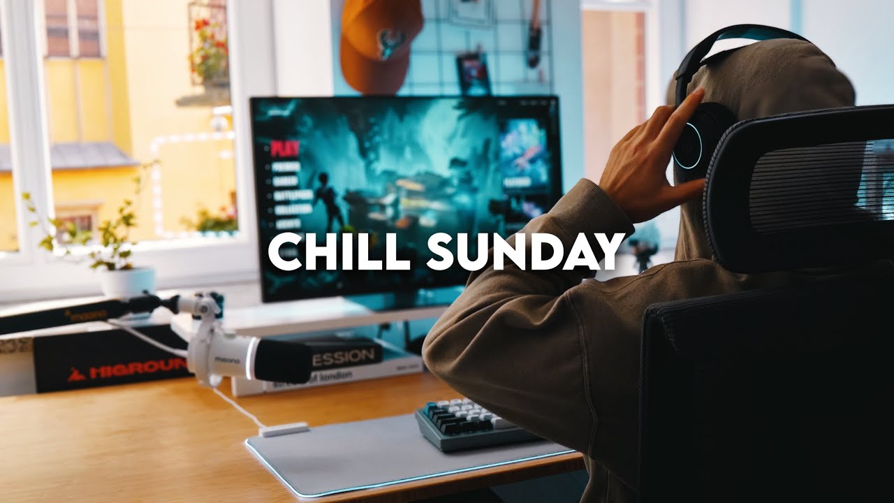 ☁️ game vlog | chill sunday 📦 new keychron keyboard and asmr mic unboxing | my dream minimal setup