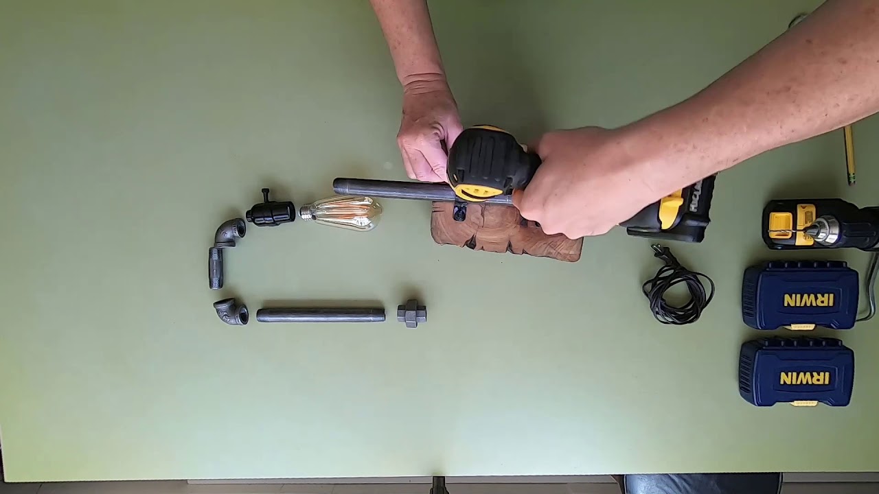 Easy pipe lamp DIY tutorial