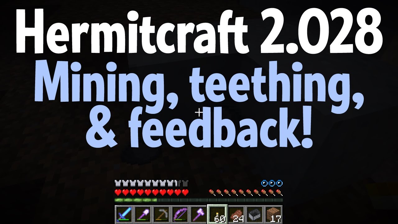 Mining, viewer feedback, and teething - #Hermitcraft 2.028
