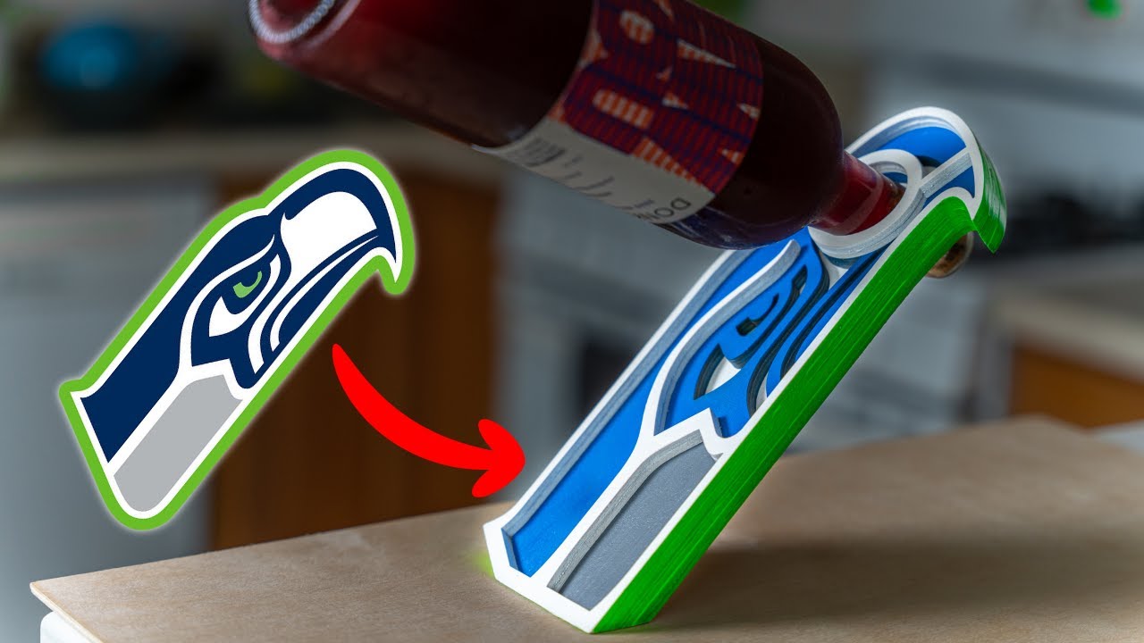 Floating Wine Bottle Holder - Seahawks