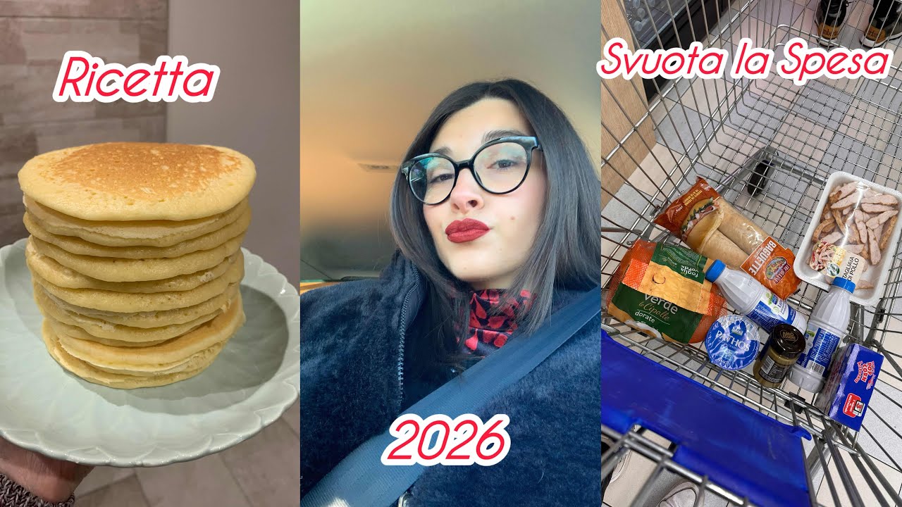 RICETTA PANCAKE AMERICANI 🥞~ ASPETTATIVE 2026 E SVUOTA LA SPESA EUROSPIN 🛒 #vlog GA 