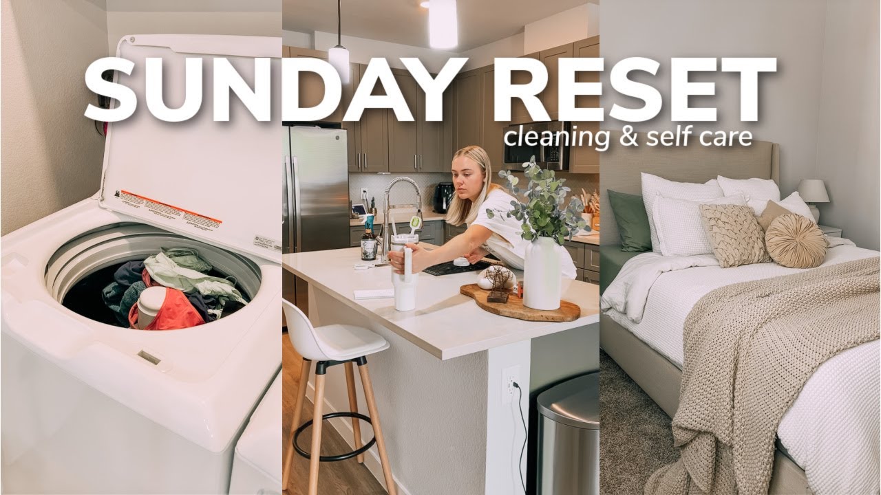 SUNDAY RESET: cleaning my apartment, laundry, bodycare, skincare, +more!