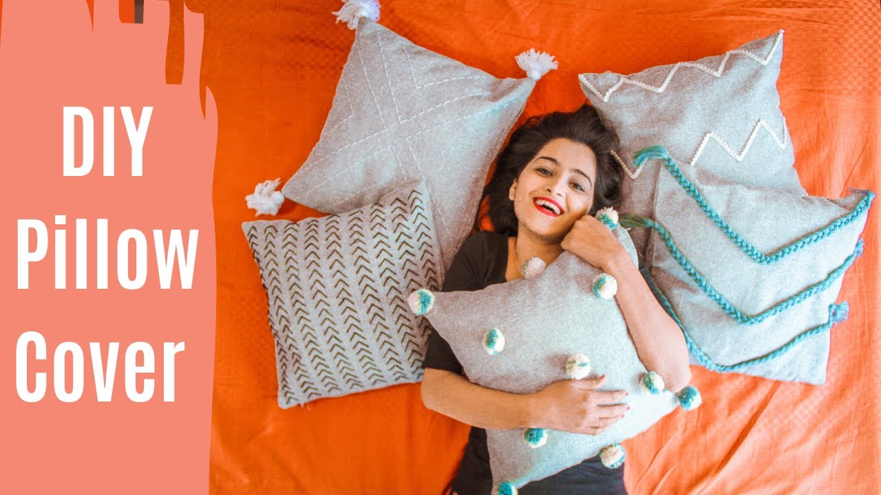 DIY Pillow Cover / DIY Cushion Cover | Dhara Patel