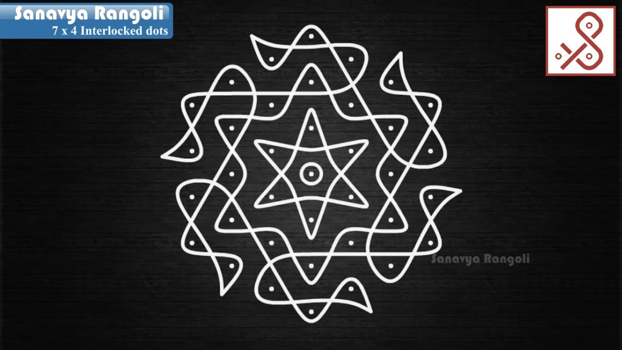 creative and attractive sikku kolam || Step by step tutorial || Chukka muggu || Melikala muggu