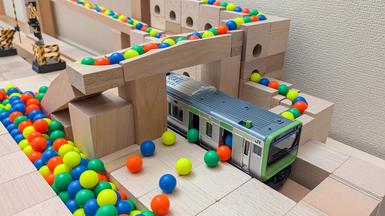 Marble Run Race ☆ Railroad Crossing Collection  (HABA Slope + Cuboro + Bornelund Quadrilla)