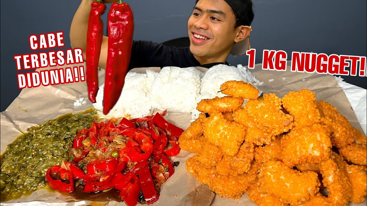 MUKBANG CHICKEN NUGGET SEGUNUNG PAKE TUMIS CABE TERBESAR DIDUNIA!!