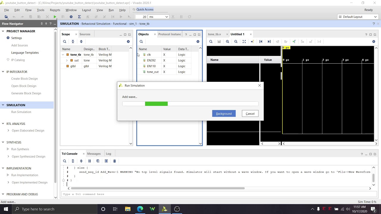 Xilinx FPGA Projects With Vivado: Button/Keypad Sequence | Part 3: Simulation