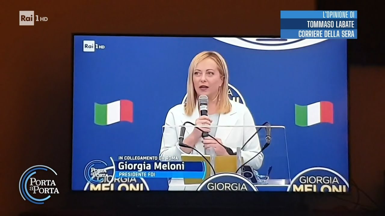 Incontro Salvini-Meloni: si procede per il Governo - Porta a porta 28/09/2022