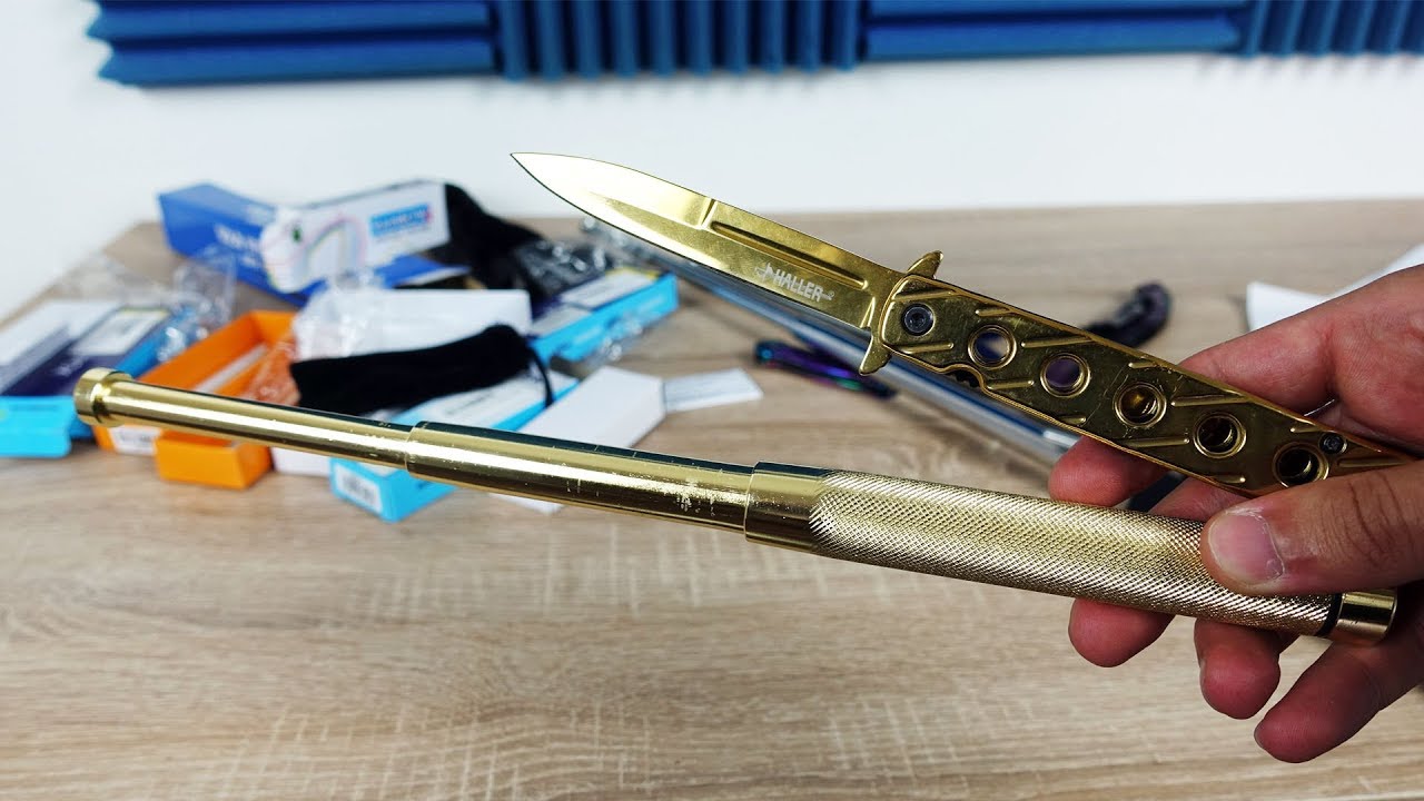 3 telescopic batons and 5 new knives! (Unboxing)
