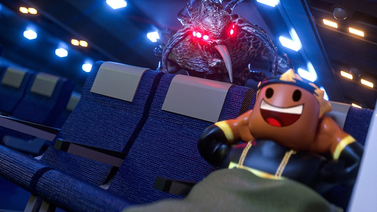 Это было в нашем самолете в Roblox... *СТРАШНО*