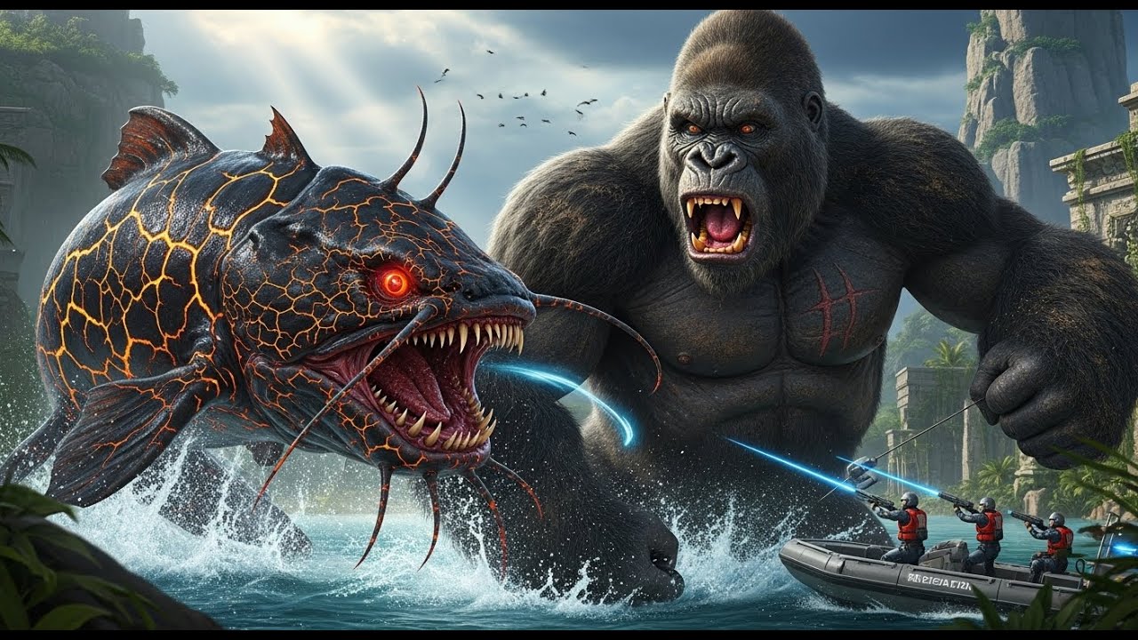 epic clash king kong vs giant mutant catfish who wins