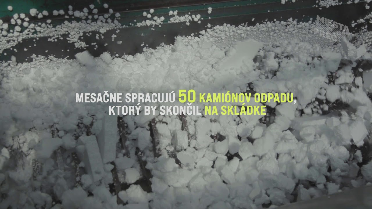 MIESTA PREČ - SLOVIZOL - recyklácia polystyrénu (EPS)