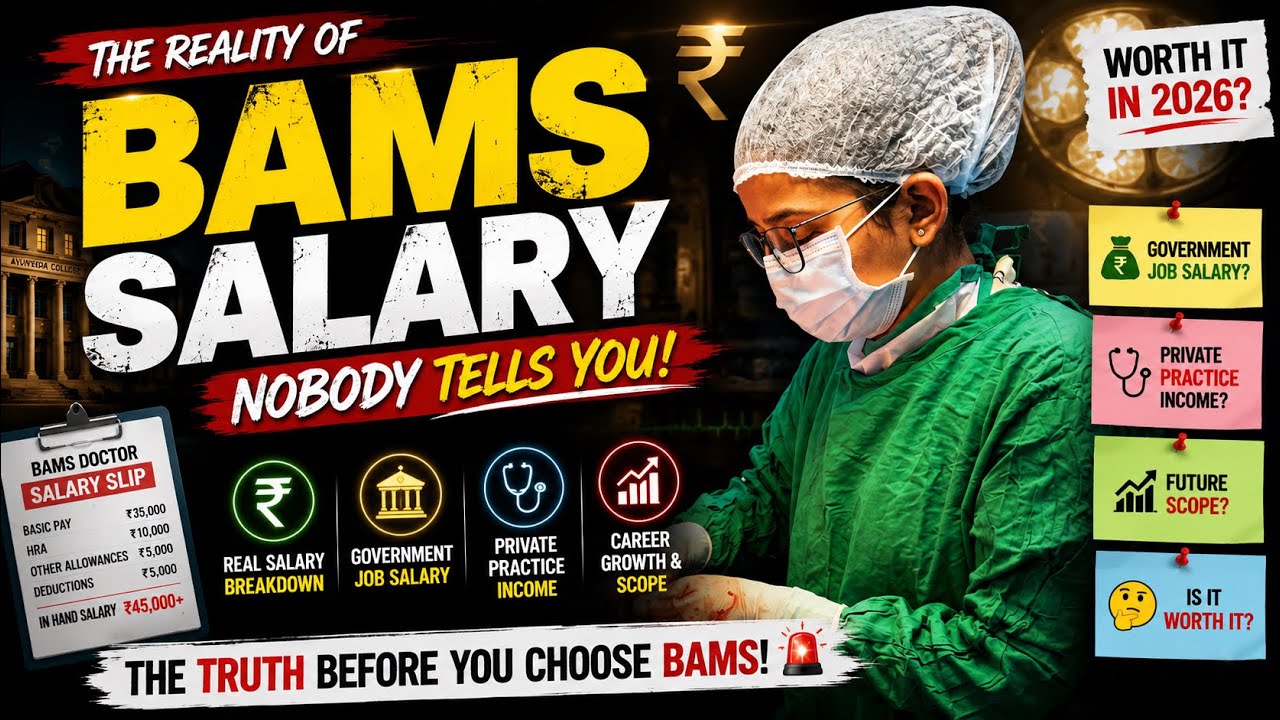 Salary & Income of BAMS Doctor - REALITY 😱|What after BAMS? Career & Opportunities|Government Job?