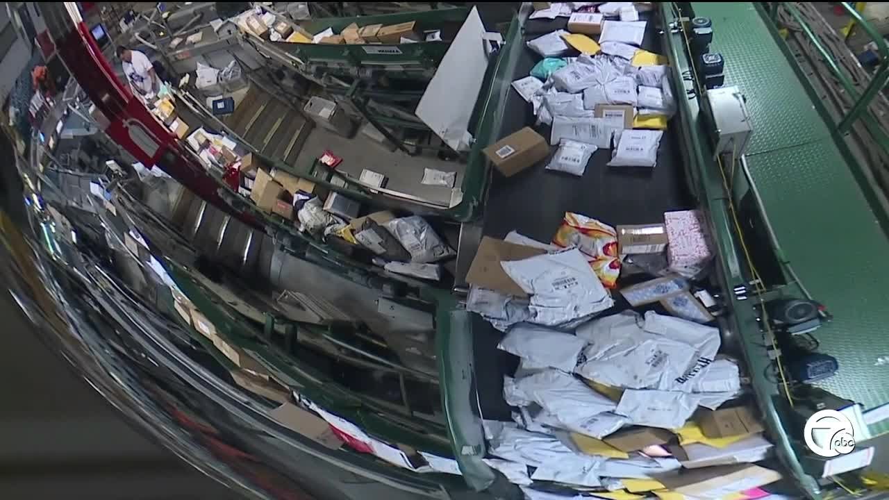 A look inside metro Detroit's largest USPS facility during holiday shipping rush