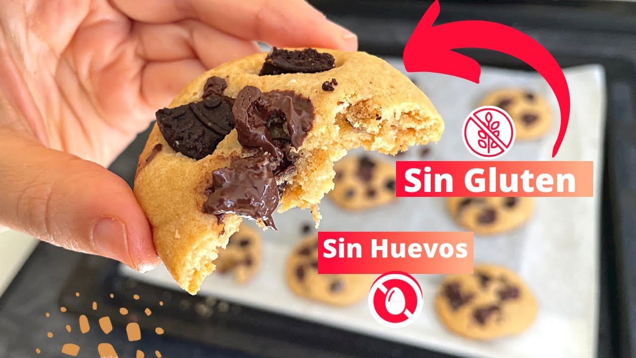 🍪Como hacer GALLETAS choco chips SIN HUEVOS, SIN GLUTEN(muy Fáciles )