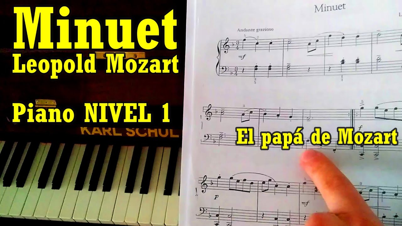 PIANO BÁSICO PASO A PASO - FÁCIL - MINUET NIVEL 1- LEOPOLD MOZART⏱️ 5 A 10 MINUTITOS DIARIOS #14