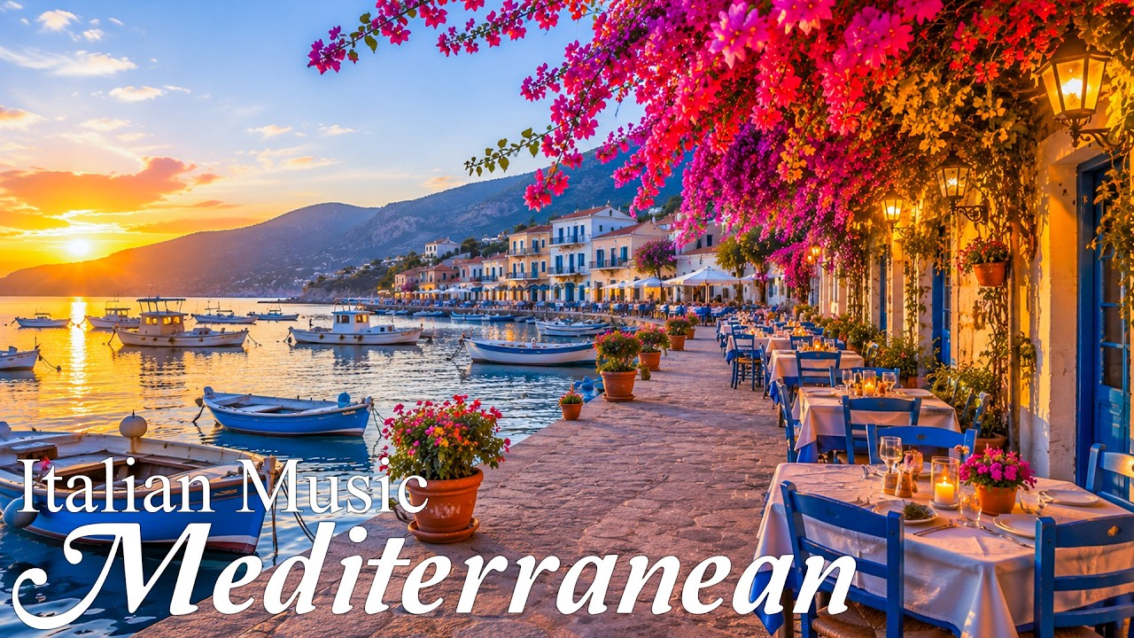 Chill Mediterranean Music 🏡🌊 Happy Coastal Instrumentals with Beautiful 4K Sea Views 🎶