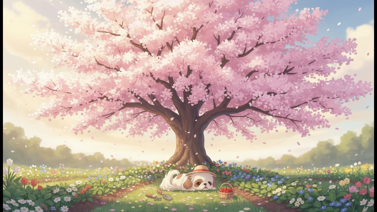Cozy Spring Folk 🌸 1 Hour Calm Study Music for Focus & Reading