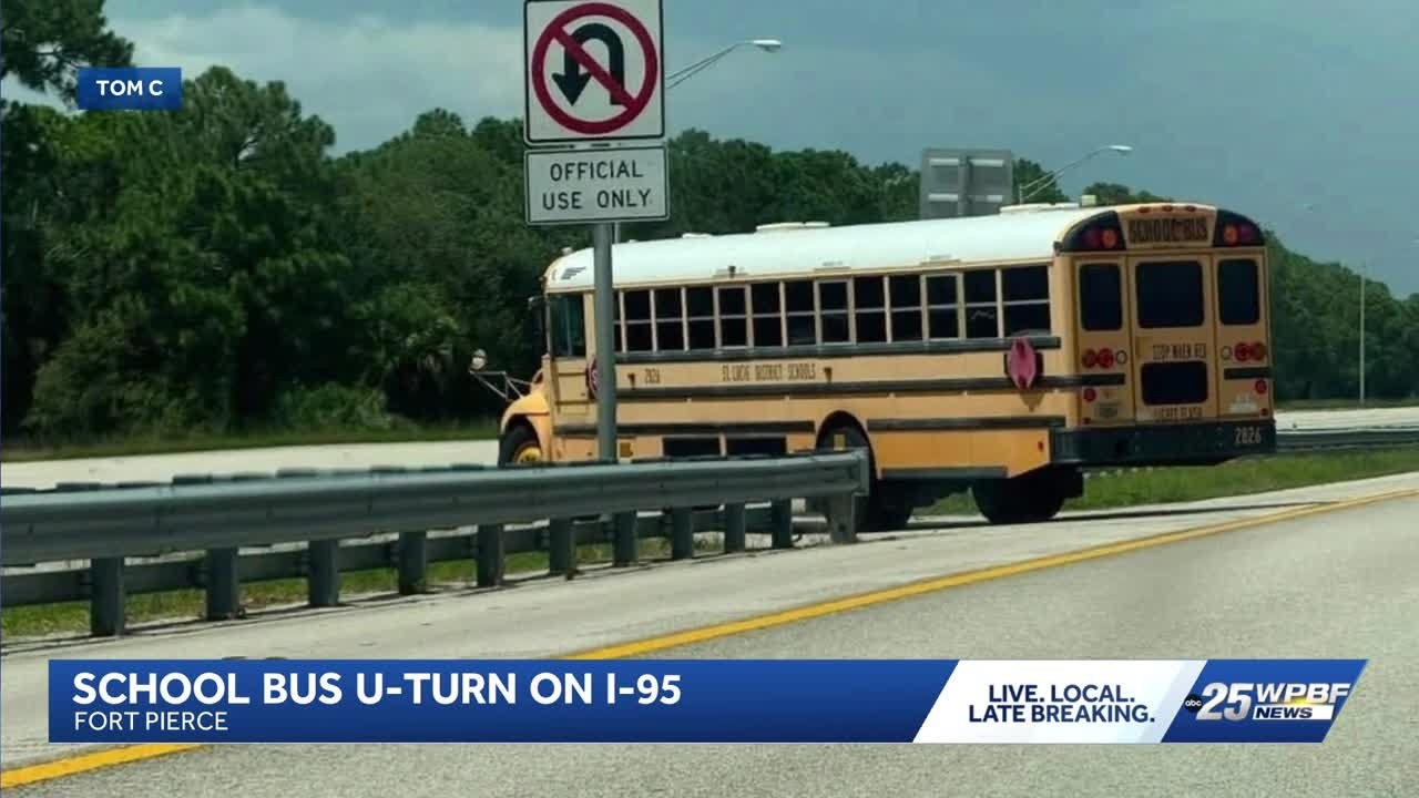 St. Lucie County school bus driver faces disciplinary action for illegal U-turn