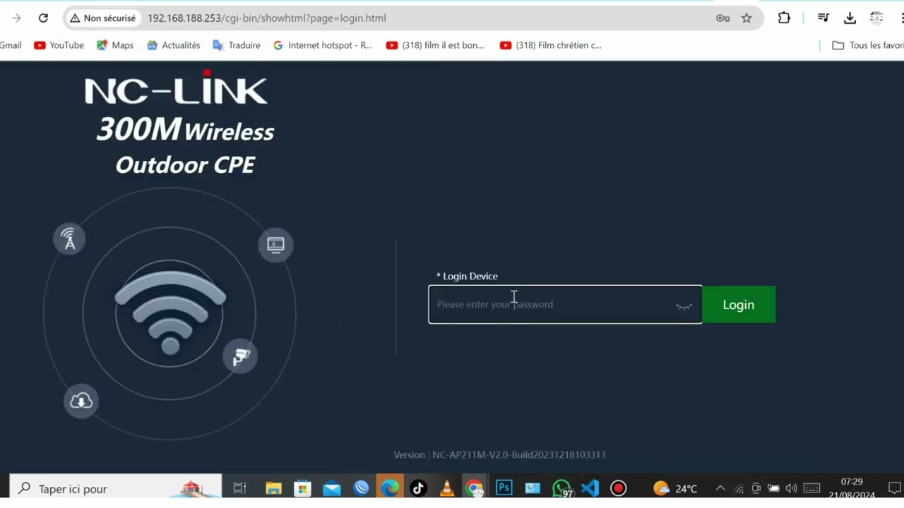 COMMENT CONFIGURER L' ANTENNE  NC  LINK
