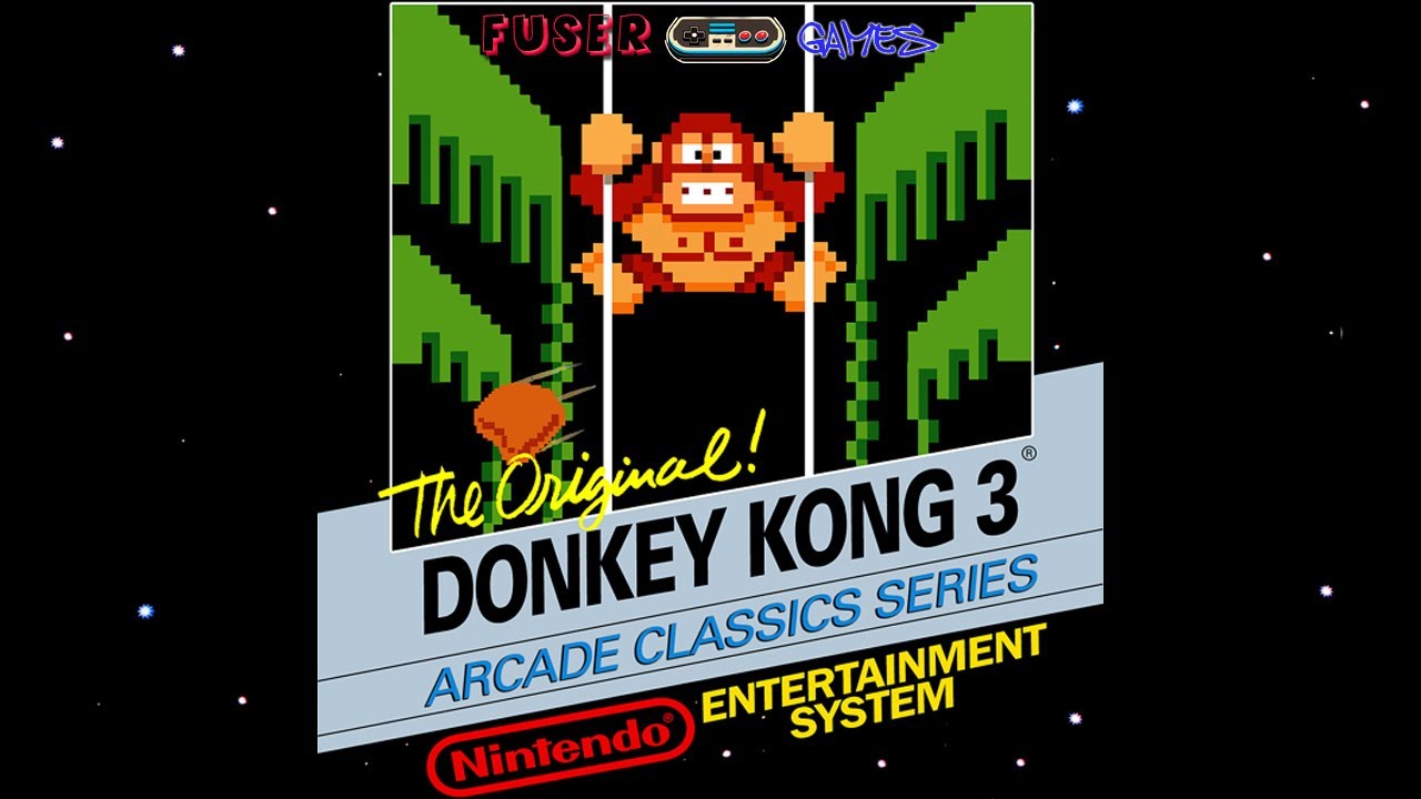 Donkey Kong 3 0:45.733 (Famicom, NES 1986 ) Speedrun, retro