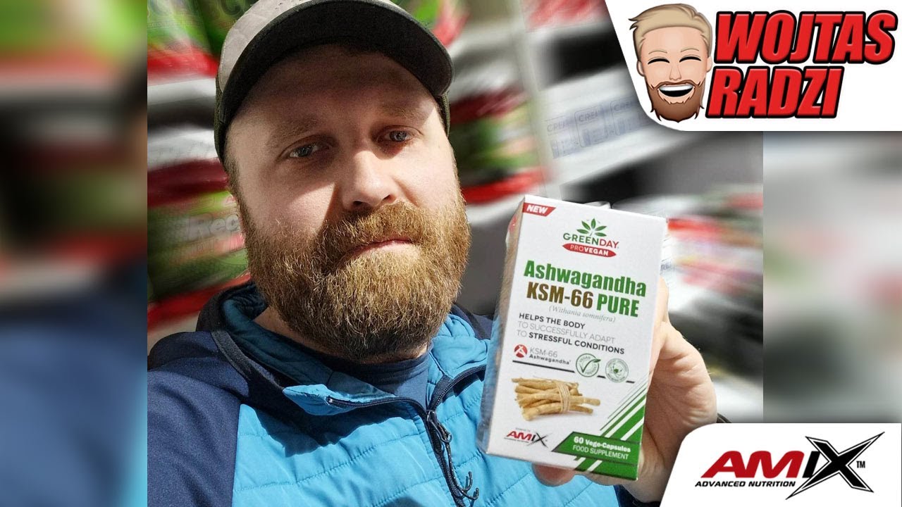 Ashwagandha KSM-66 Amix naturalny spos&oacute;b na walkę ze stresem i kortyzolem #WojtasRadzi