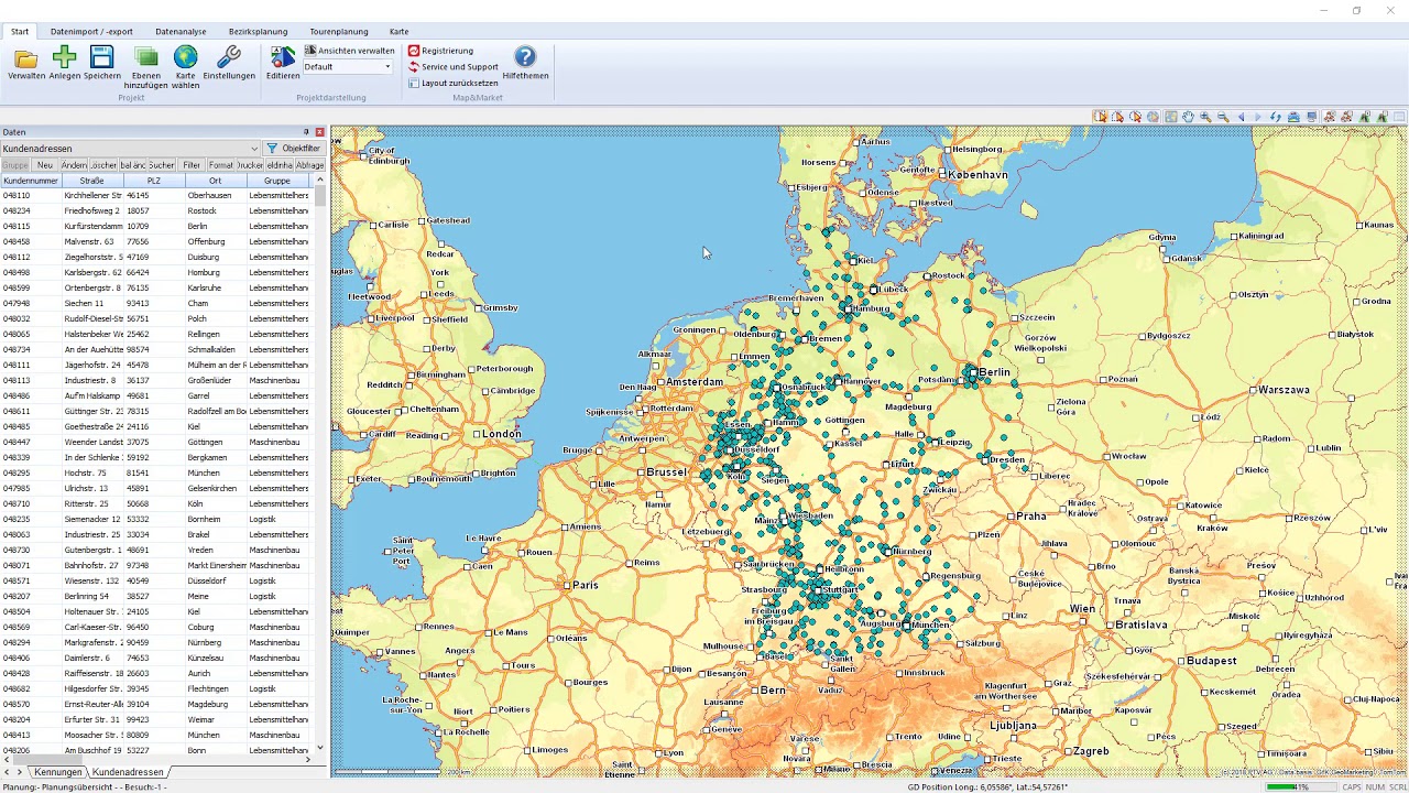 Wie löscht man Tabellen aus Map&Market?