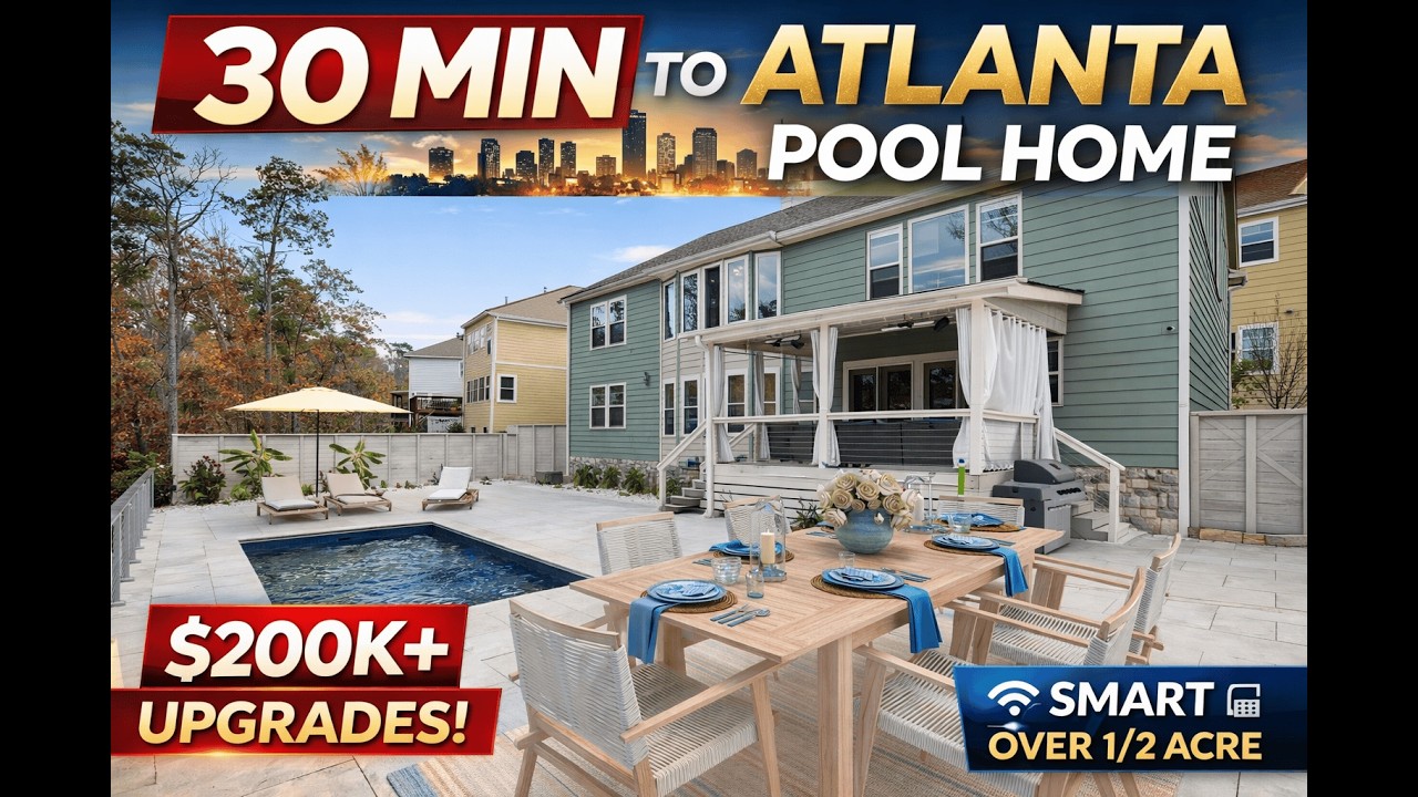 Atlanta Relocation Dream Home Under $800K? Smart Home + Private Pool!