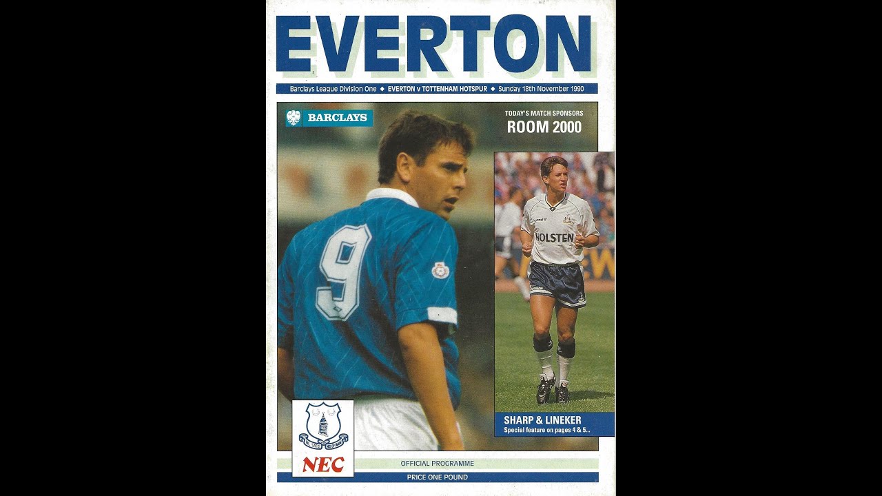 1990-91 Everton Tottenham 18 11 90 Whole Match