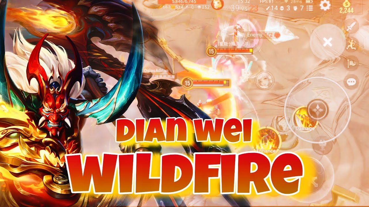 Dian Wei Wildfire| Skin Showcase| Kill Highlights| Wizonix Build| ft Seronix| Honor of Kings Global
