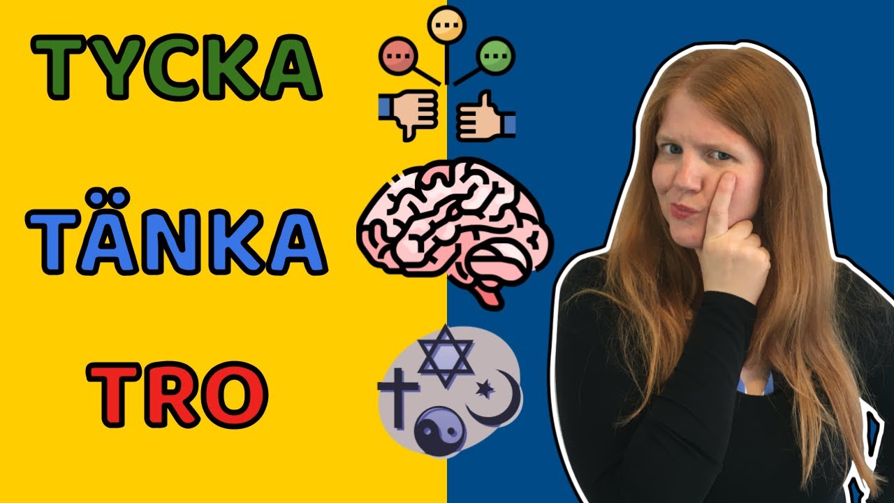 How to say Think in Swedish - Tycka Tänka Tro 🇸🇪  | Learn Swedish in a Fun Way!