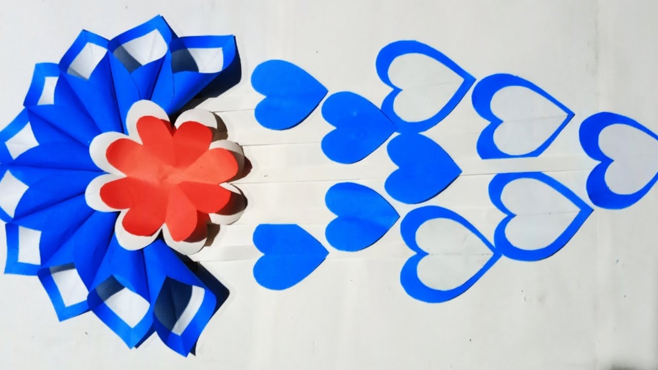  Easy Paper Flower Making Tutorial খুব সহজে কাগজ দিয়ে দেয়াল সাজানোর ফুল তৈরি 