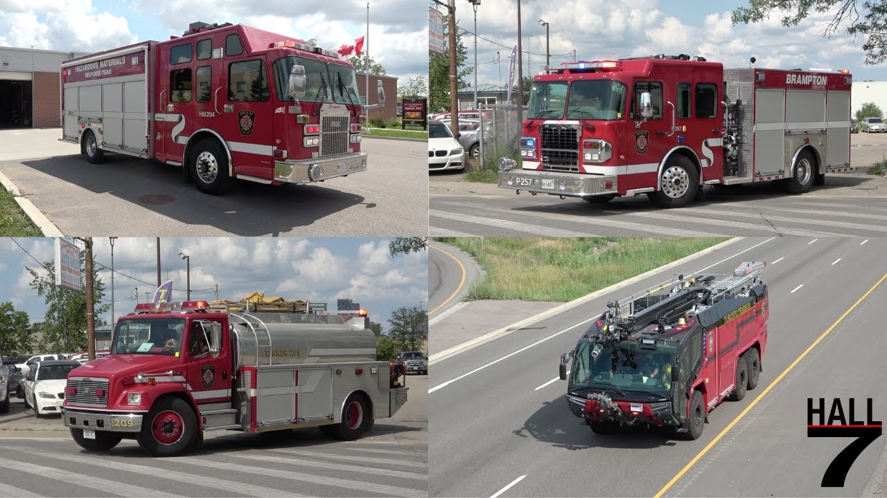 [Airport Crash Tender!] Emergency Response for Fuel Tanker Crash on Hwy 410 in Brampton, ON