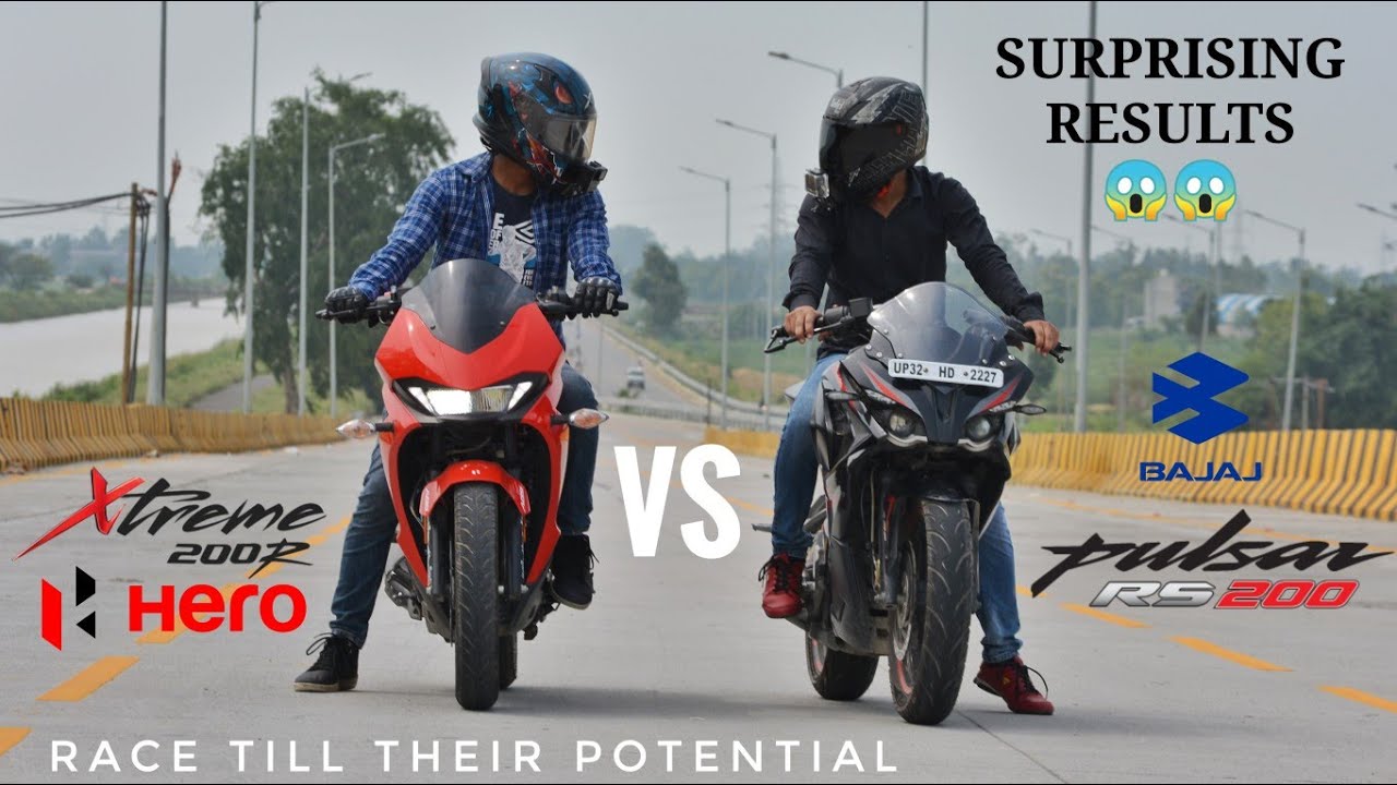 Pulsar RS200 Vs Hero Xtreme 200S | Long Race | Surprising Results😱😱