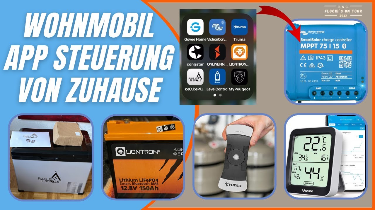 Wohnmobil oder Wohnwagen Apps per Fernüberwachung kostenlos von überall aus abrufen und steuern.