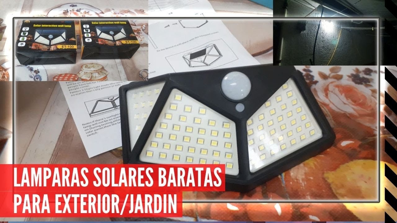 ☀️ Lamparas solares para Jardín/Exteriores económicas y Potentes.