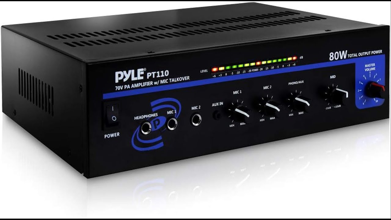 Pyle 80W Compact PA Mono Amplifier: Bluetooth 5.0