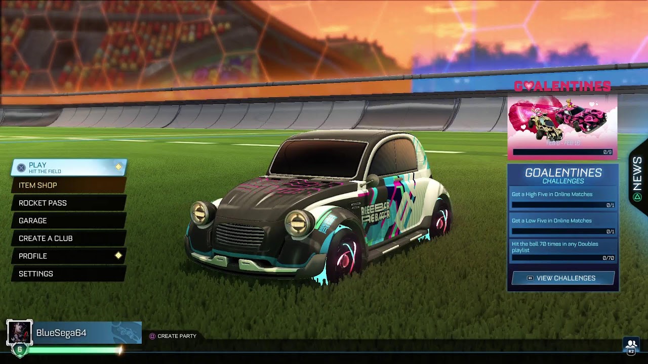 Playing rocket League