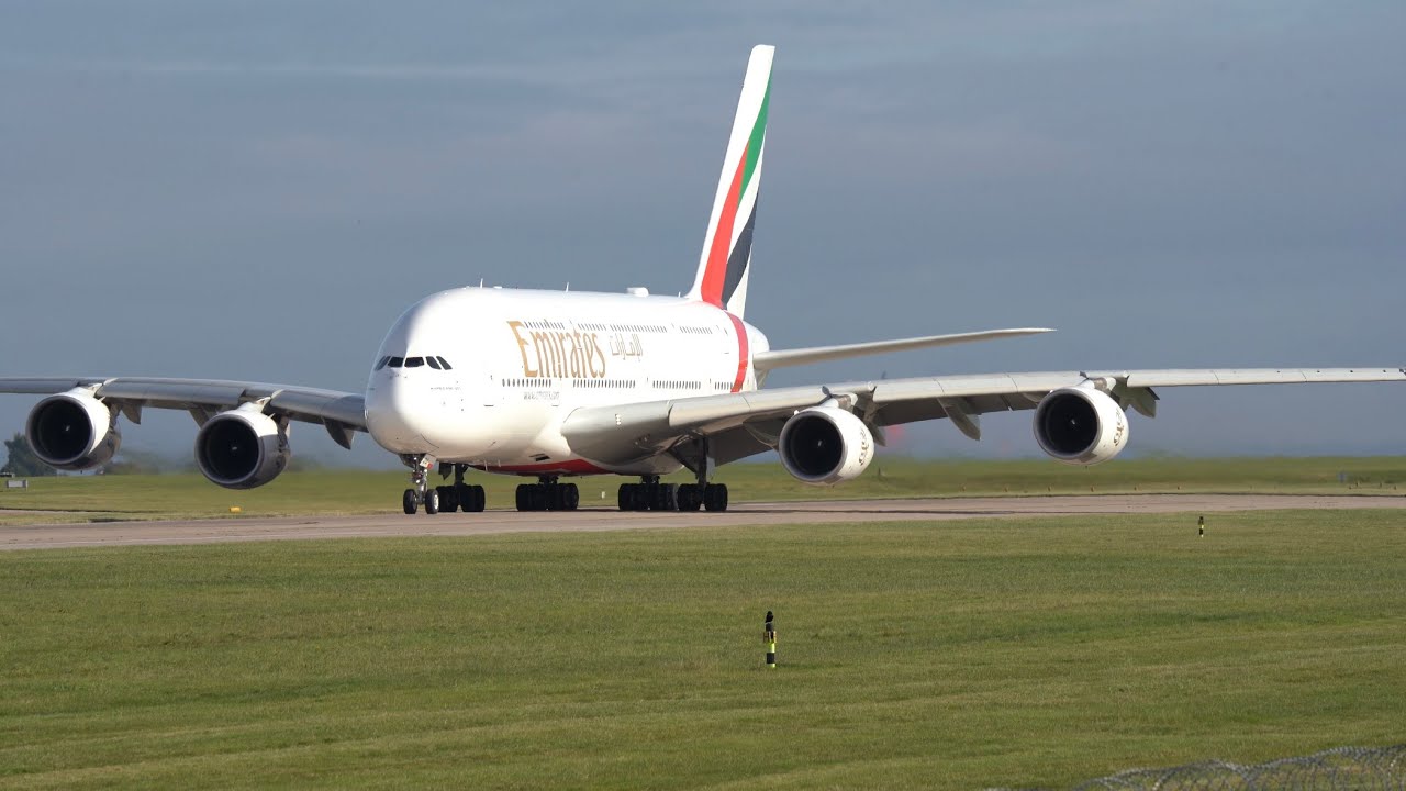 Emirates A380 A6-EOQ departing to Dubai from 23L