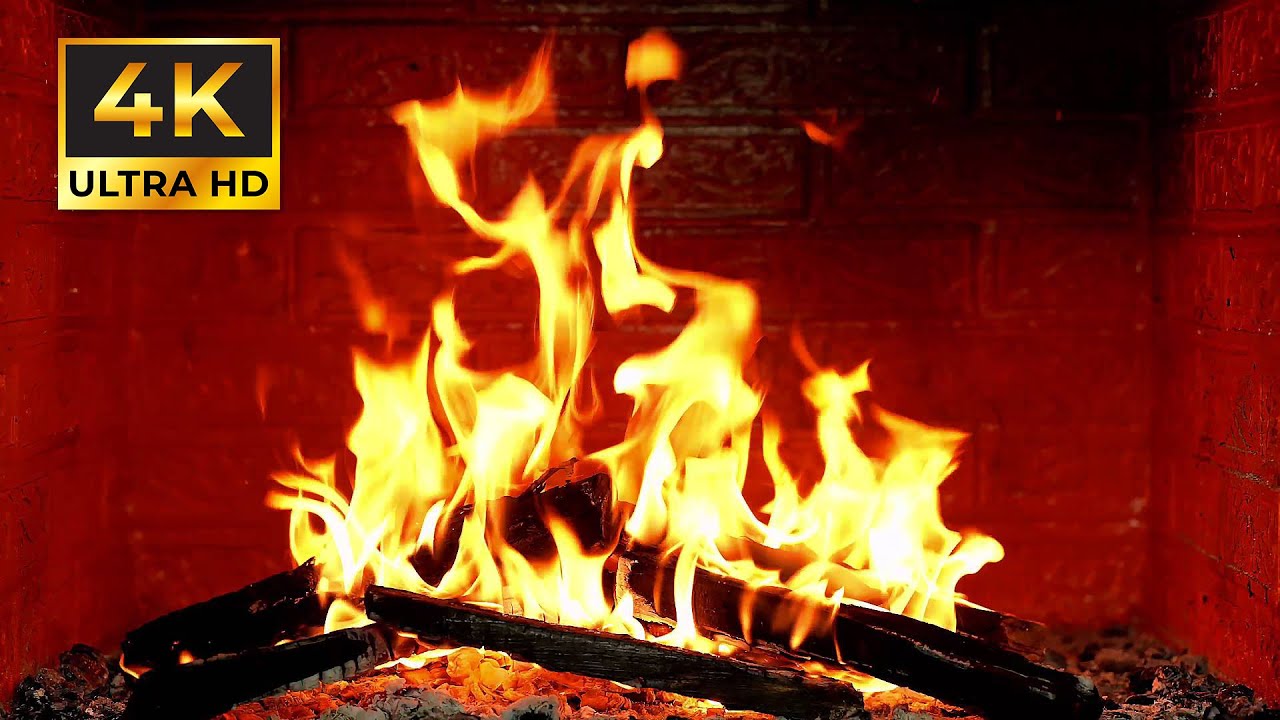 🔥 Cozy Christmas Fireplace 4K (12 Hours). Crackling Fire & Relaxing Ambience for Sleep & Work