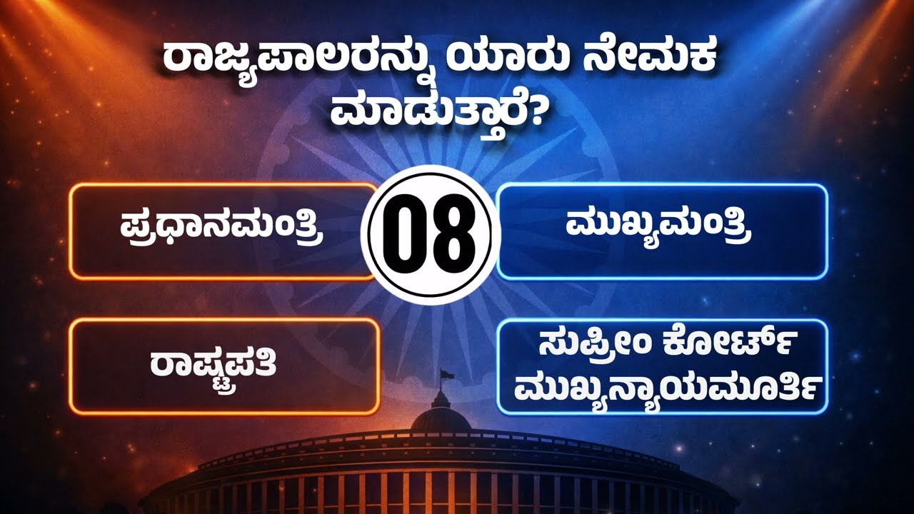 ಭಾರತೀಯ ಸಂವಿಧಾನ ಕ್ವಿಜ್ | ಸಾಮಾನ್ಯ ಜ್ಞಾನ ಕ್ವಿಜ್ | Indian Constitution quiz Kannada,