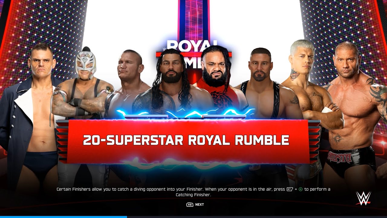 WWE 2K25 Royal Rumble 20 Man Match - Full Gameplay (4K 60 FPS )