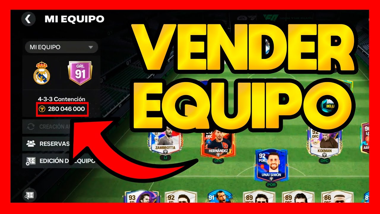 ✅COMO VENDER TU EQUIPO EN FC MOBILE