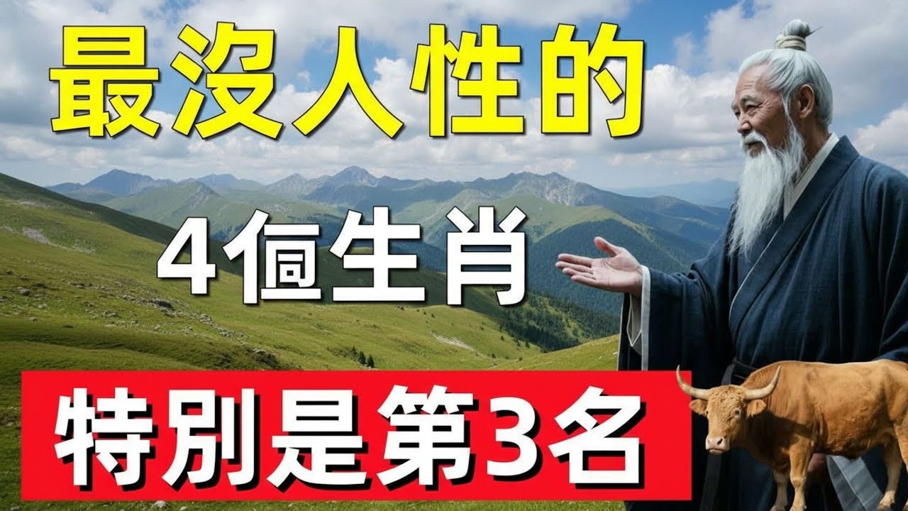 ⛩️☯🐉 最沒人性的4个生肖女，特別是第3名，自私陰險，冷血無情！生肖牛#修行思維 #修行 #福報 #禪 #道德經 #覺醒 #開悟 #禅修⛩️☯🐉